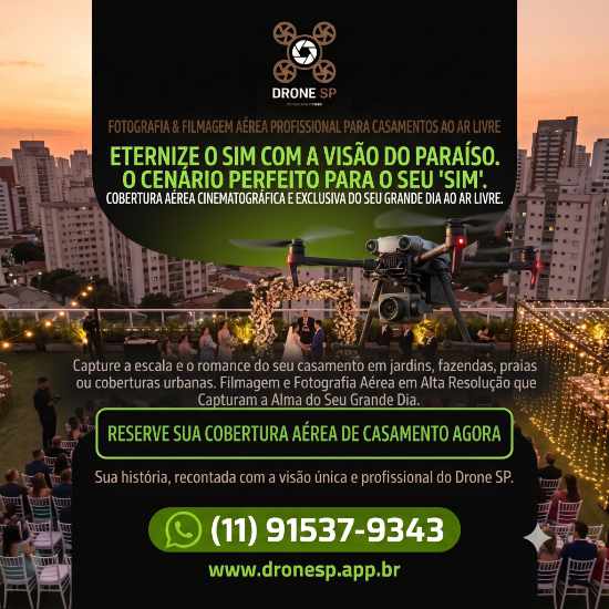 Filmagem com Drone e fotografia de Drone de Casamentos e Festas Filmagem com Drone e fotografia de Drone de Casamentos e Festas